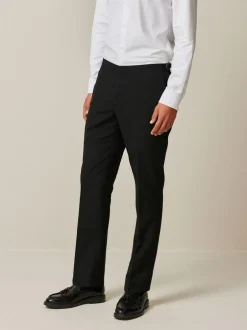 Next Black Slim Fit Suit Trousers With Side Adjuster Discount