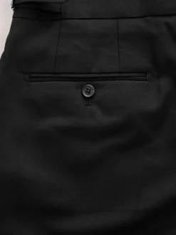 Next Black Slim Fit Suit Trousers With Side Adjuster Discount