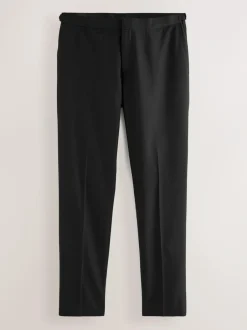 Next Black Slim Fit Suit Trousers With Side Adjuster Discount