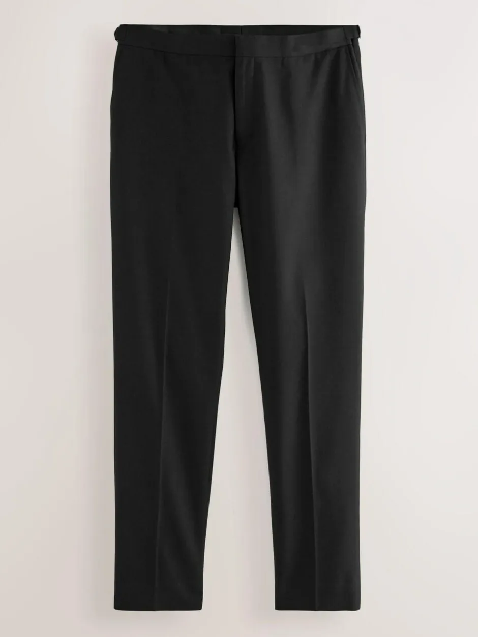Next Black Slim Fit Suit Trousers With Side Adjuster Discount