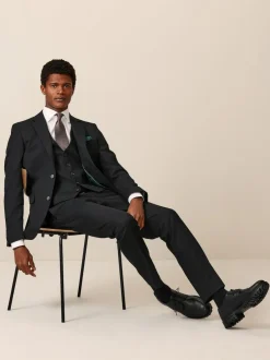 Next Black Slim Fit Textured Suit Jacket Sale