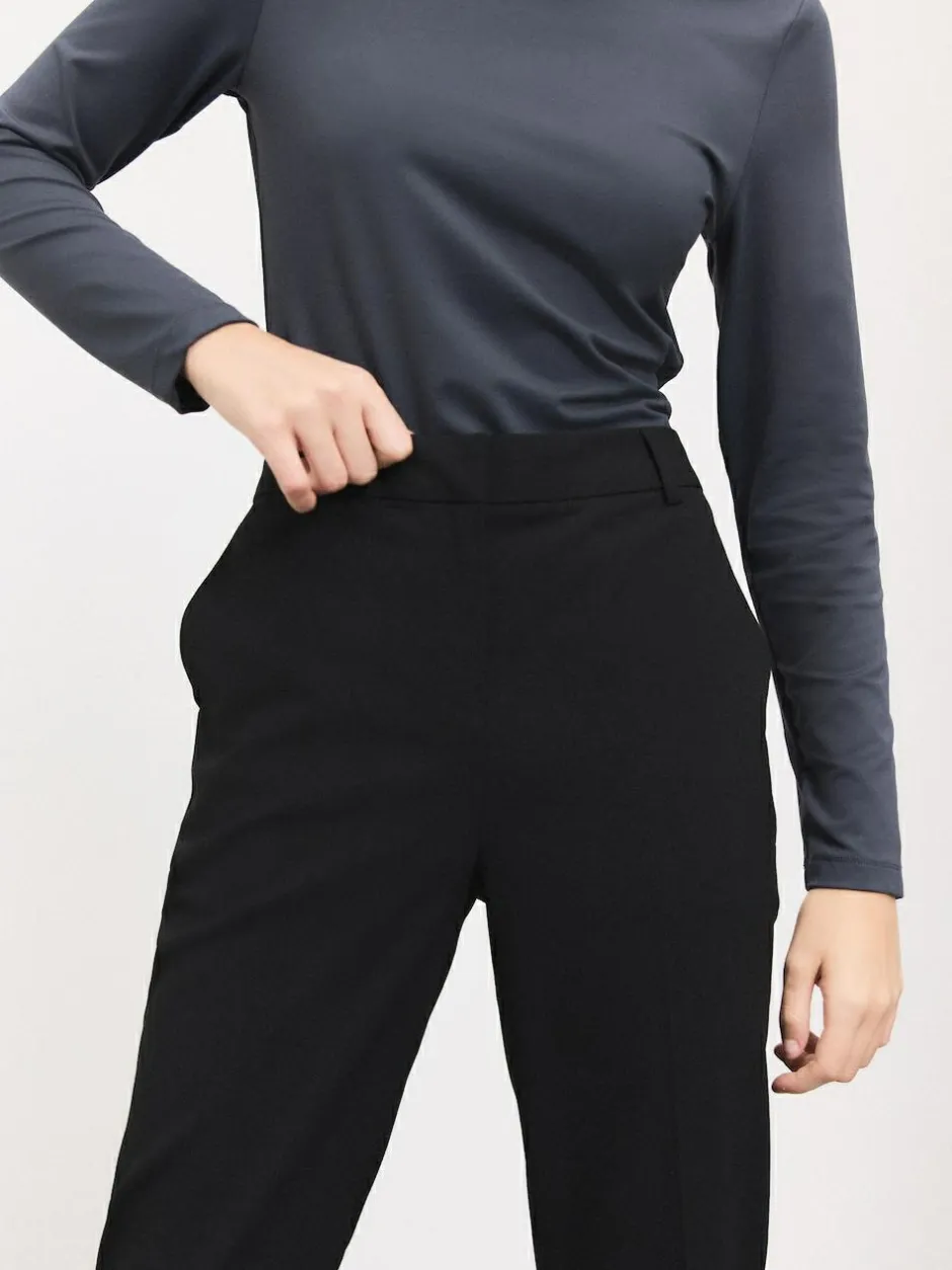 Next Slim Tailored Trousers With Wool Black New