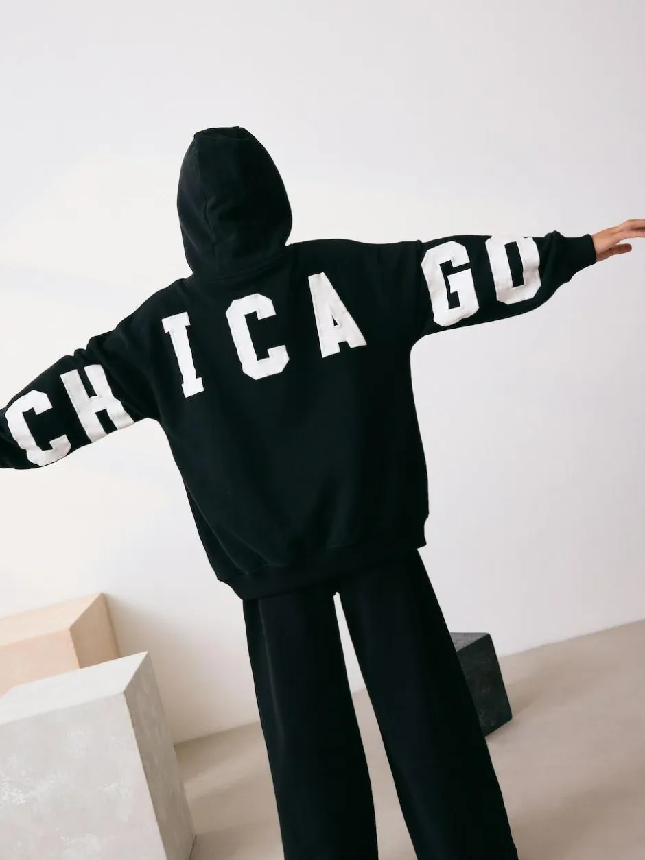 Next Black Slogan Hoodie (3-16yrs) Hot