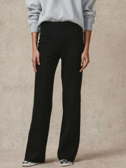 Next Smoothing Ponte Jersey Wide Leg Trousers Black Discount