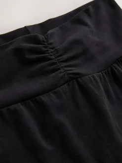 Next Soft Touch Rib Ruched Flare Leggings Black Online