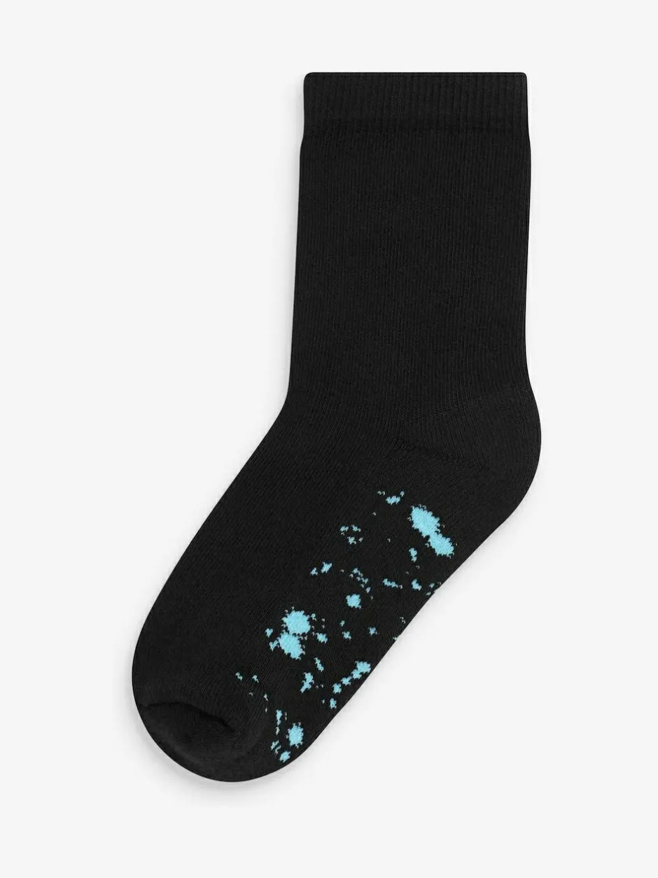 Next Cotton Rich Cushioned Socks 7 Pack Black Splat Online