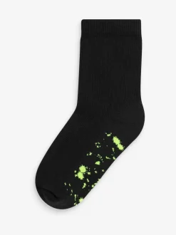 Next Cotton Rich Cushioned Socks 7 Pack Black Splat Online