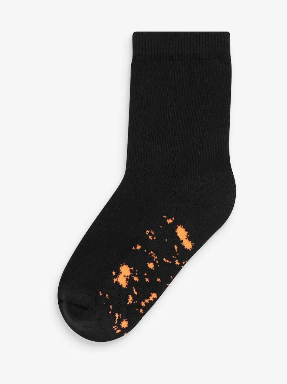 Next Cotton Rich Cushioned Socks 7 Pack Black Splat Online