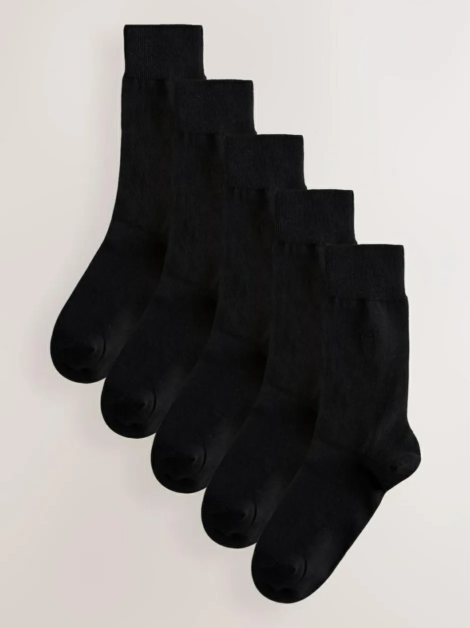 Next Black Stag 5 Pack Multi Stag Lasting Fresh Embroidered Socks Outlet