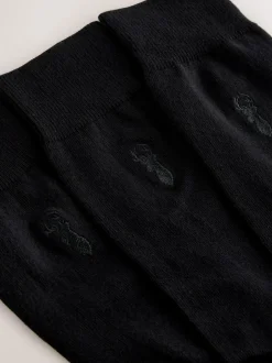 Next Black Stag 5 Pack Multi Stag Lasting Fresh Embroidered Socks Outlet