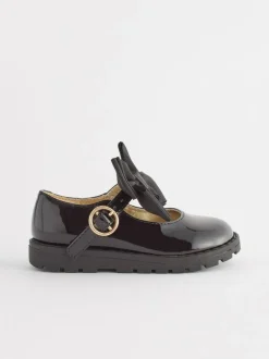 Next Standard Fit (F) Chunky Bow Mary Jane Shoes Black