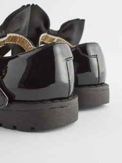 Next Standard Fit (F) Chunky Bow Mary Jane Shoes Black