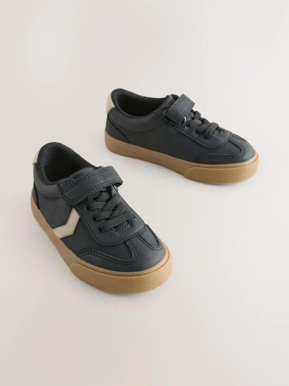 Next Black Standard Fit (F) Touch Fastening Elastic Lace Trainers Sale