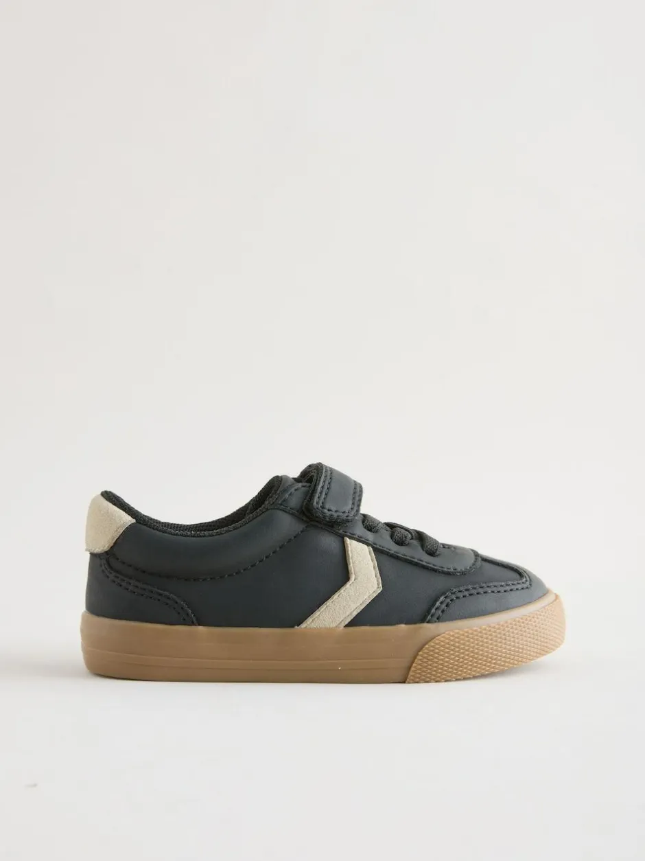 Next Black Standard Fit (F) Touch Fastening Elastic Lace Trainers Sale