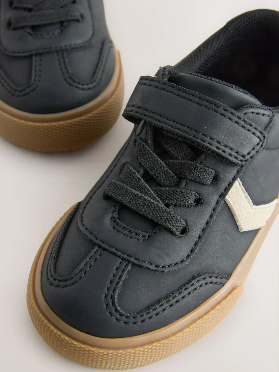 Next Black Standard Fit (F) Touch Fastening Elastic Lace Trainers Sale