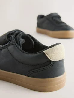Next Black Standard Fit (F) Touch Fastening Elastic Lace Trainers Sale