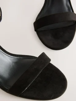 Next Black Standard/Wide Fit Block Heel Sandals Discount