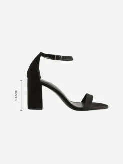Next Black Standard/Wide Fit Block Heel Sandals Discount