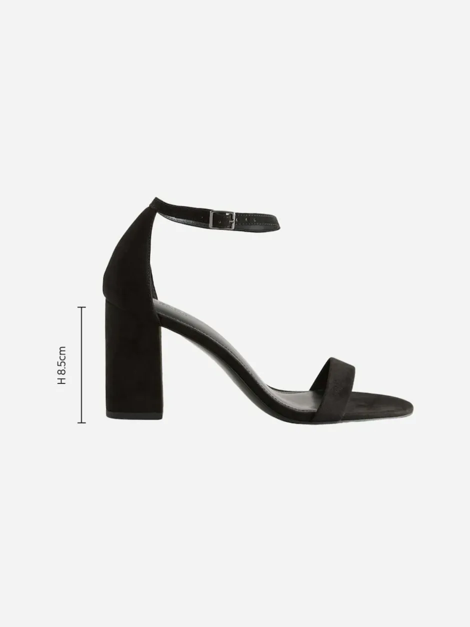 Next Black Standard/Wide Fit Block Heel Sandals Discount