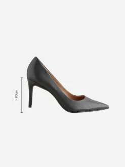 Next Black Standard/Wide Fit Leather Mid Court Shoes Clearance