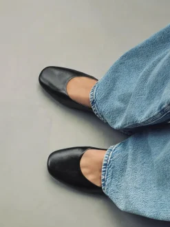 Next Standard/Wide Fit Round Toe Mary Jane Shoes Black Clearance