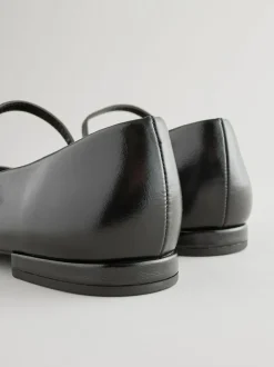 Next Standard/Wide Fit Round Toe Mary Jane Shoes Black Clearance