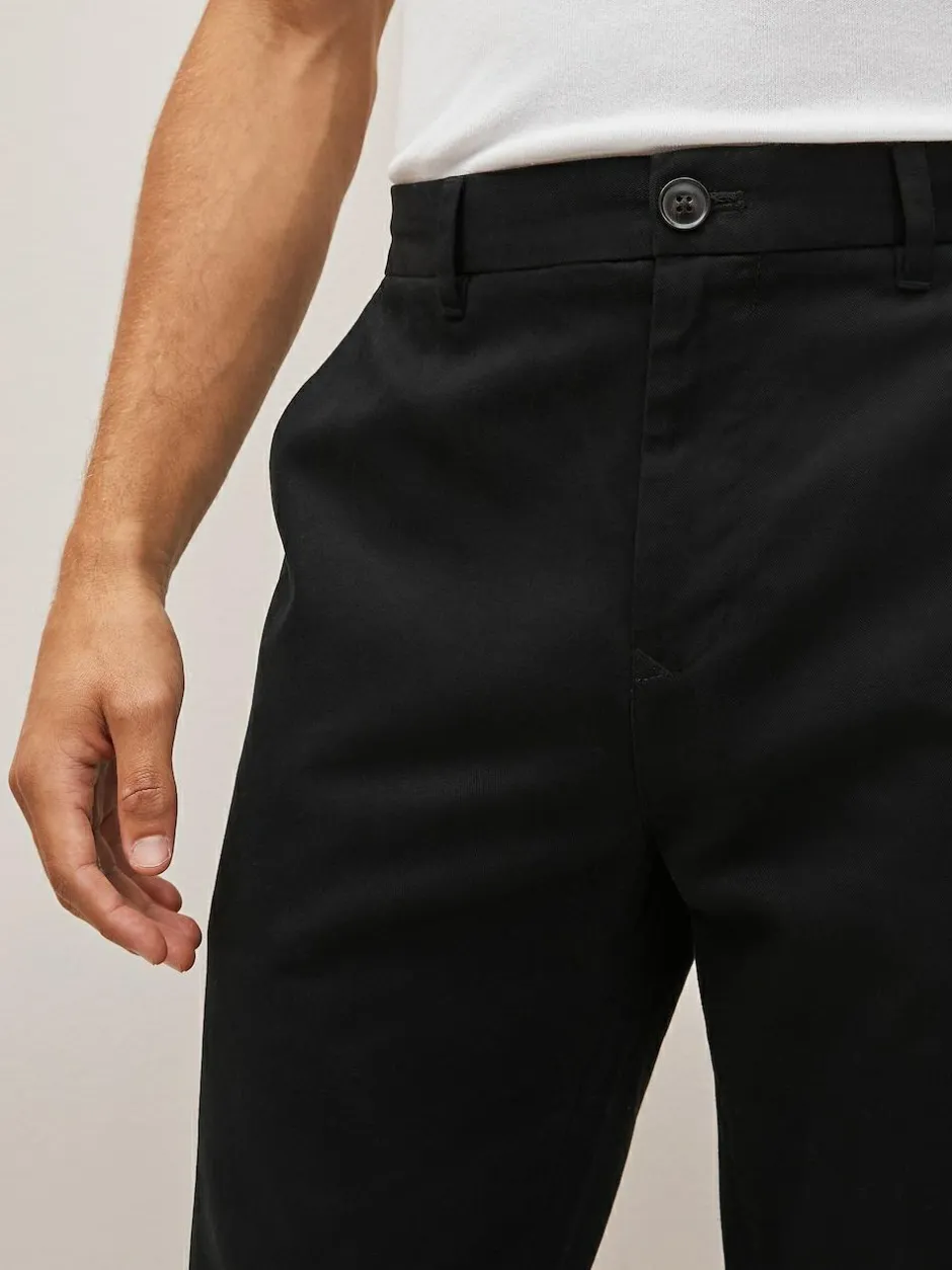 Next Straight Fit 100% Cotton Chino Trousers Black New