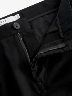 Next Straight Fit 100% Cotton Chino Trousers Black New