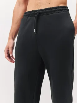 Next Black Straight Fit Relaxed Fit Brushback Heavyweight Joggers Clearance