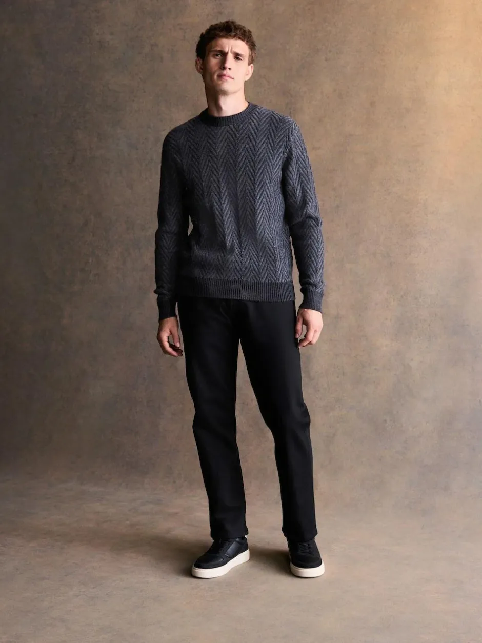 Next Straight Fit Signature Belted Jeans Black Outlet