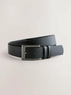 Next Straight Fit Signature Belted Jeans Black Outlet