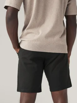 Next Black Straight Fit Stretch Chinos Shorts Hot