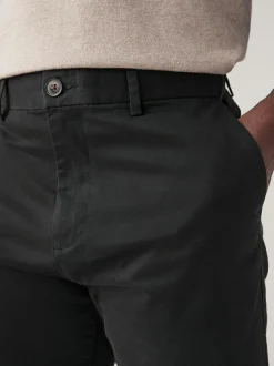 Next Black Straight Fit Stretch Chinos Shorts Hot