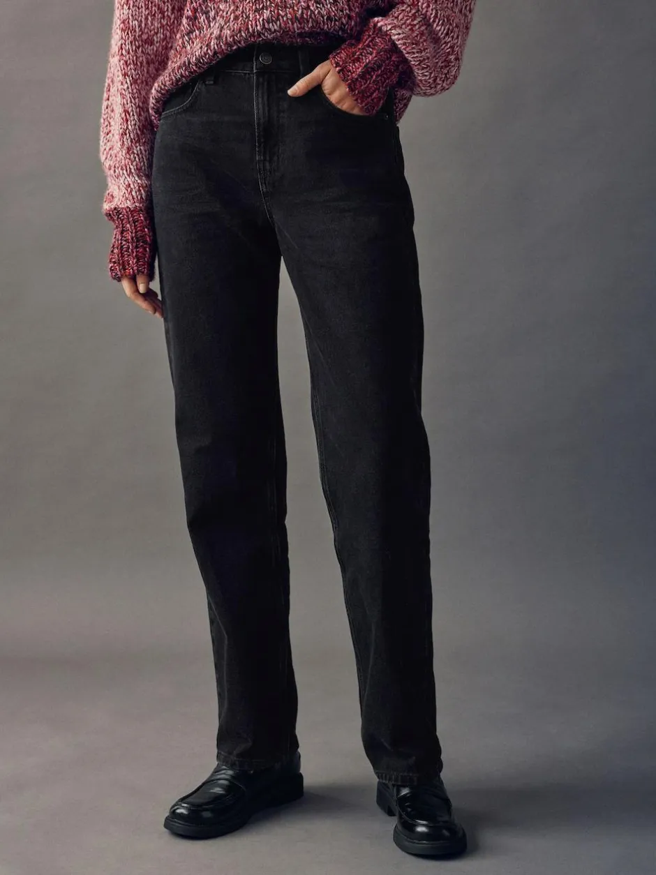 Next Straight Leg Jeans Black Sale