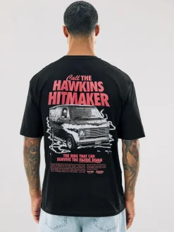 Next Black Stranger Things Graphic Print T-Shirt Discount