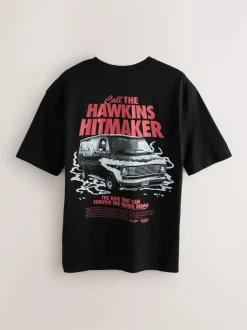 Next Black Stranger Things Graphic Print T-Shirt Discount