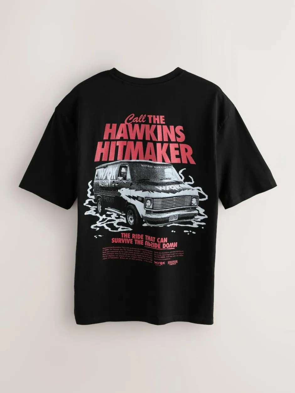 Next Black Stranger Things Graphic Print T-Shirt Discount