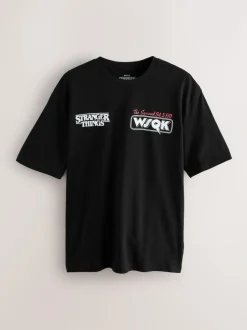 Next Black Stranger Things Graphic Print T-Shirt Discount