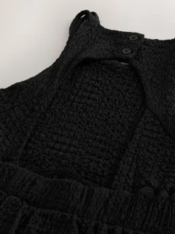 Next Black Strappy Crinkle Summer Dress (3-16yrs) Discount