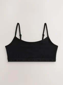 Next Strappy Crop Tops 3 Pack (5-16yrs) Black Outlet