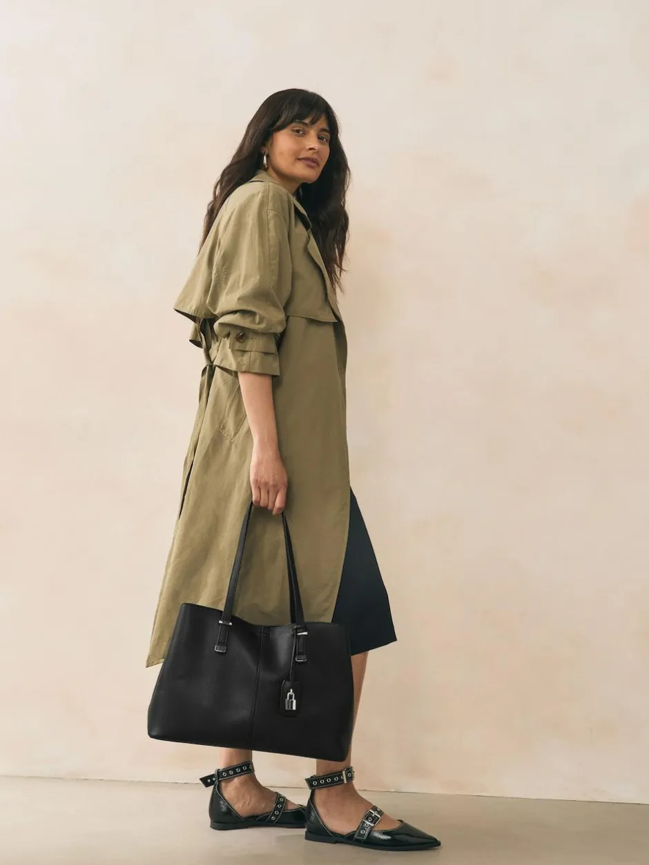 Next Black Structured Tote Bag Best