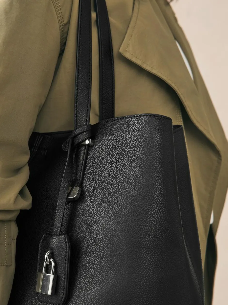 Next Black Structured Tote Bag Best