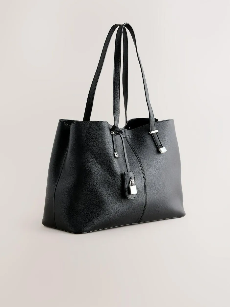 Next Black Structured Tote Bag Best