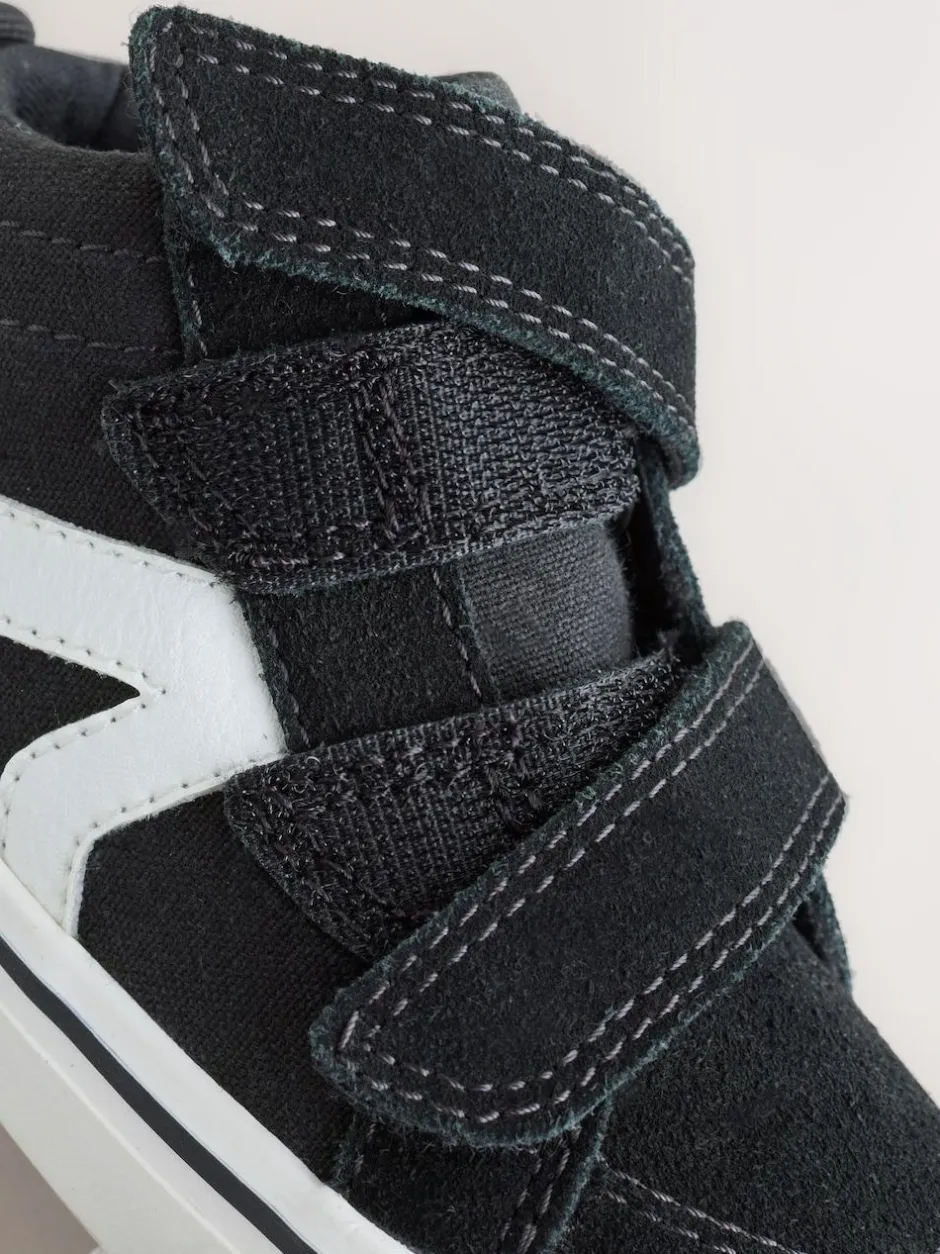 Next Suede Touch Fastening High Top Trainers Black Sale