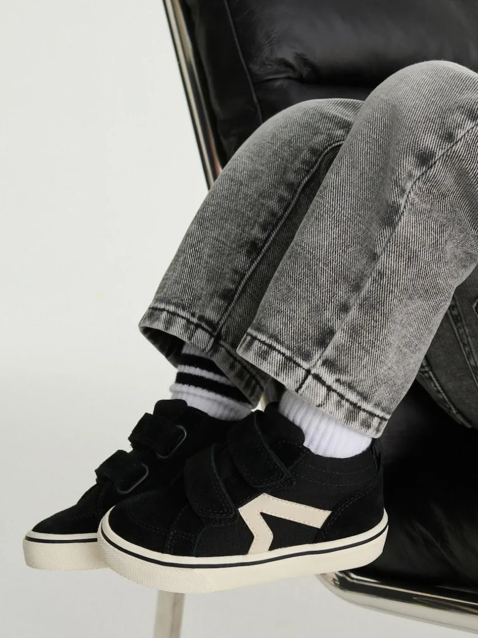 Next Suede Touch Fastening High Top Trainers Black Sale