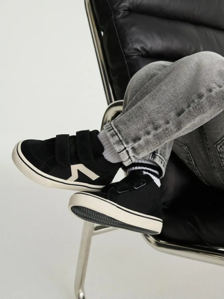 Next Suede Touch Fastening High Top Trainers Black Sale