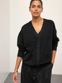 Next Black Supersoft V-Neck Cardigan With Pockets Best