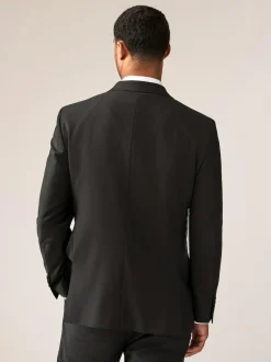 Next Black Tailored Fit Tailored Fit Wool Blend Motionflex Suit Jacket Sale