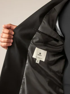 Next Black Tailored Fit Tailored Fit Wool Blend Motionflex Suit Jacket Sale