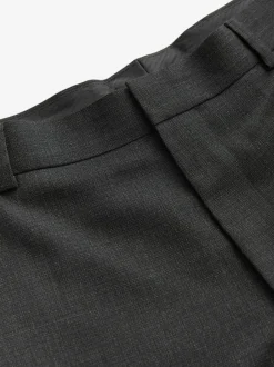 Next Tailored Fit Textured Wool Blend Suit Trousers Black Hot